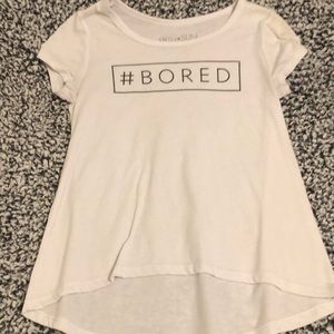 “#bored” white tee